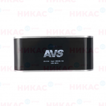 Разветвитель прикуривателя AVS CS312U 12/24V (на 3 выхода + USB)